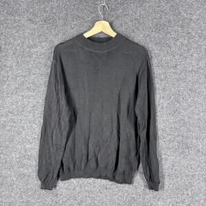 Kilbume & Firch Sweater Pullover Women M Medium Gray Knit Cotton Long Sleeve